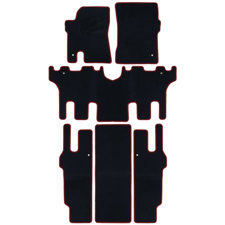 ALFOMBRA A MEDIDA SSANGYONG RODIUS (2004-2013) PRECIO XXL XXL RIBETE ROJO