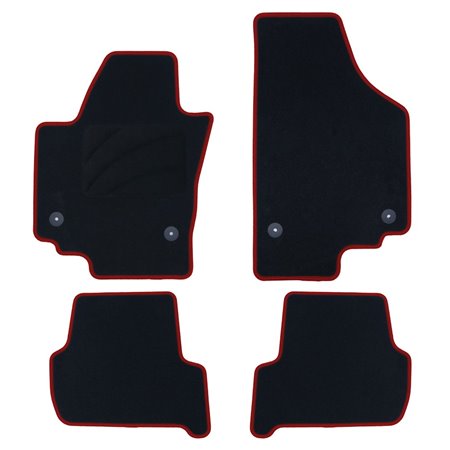 ALFOMBRA A MEDIDA SEAT ALTEA XL (2006-2015) 5PZ RIBETE ROJO