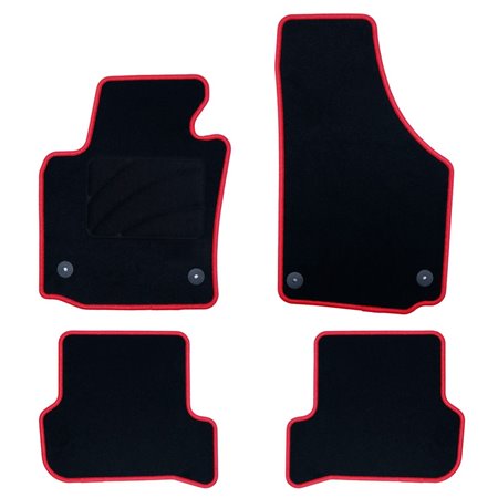 ALFOMBRA A MEDIDA OCC DESIGN SEAT LEON MK2 (2005-2012) 5 PZ ROJO