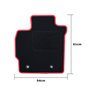 ALFOMBRA A MEDIDA TOYOTA AURIS (2007-2013) 5PZ RIBETE ROJO