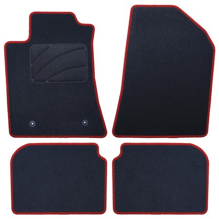 ALFOMBRA A MEDIDA TOYOTA AVENSIS (2003-2009) 5PZ RIBETE ROJO