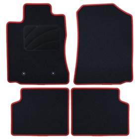 ALFOMBRA A MEDIDA TOYOTA COROLLA (2002-2007) 5PZ RIBETE ROJO