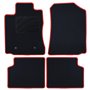 ALFOMBRA A MEDIDA TOYOTA COROLLA (2002-2007) 5PZ RIBETE ROJO
