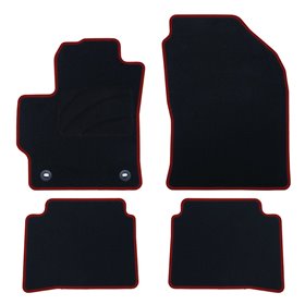 ALFOMBRA A MEDIDA TOYOTA COROLLA HYBRID SEDAN-SPORTS TOURER (2019-PRESENTE) 5PZ RIBETE ROJO