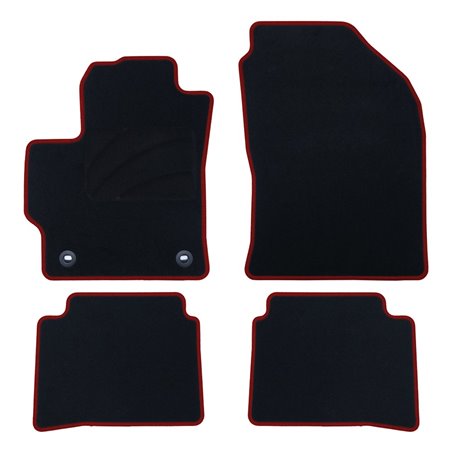 ALFOMBRA A MEDIDA TOYOTA COROLLA HYBRID SEDAN-SPORTS TOURER (2019-PRESENTE) 5PZ RIBETE ROJO