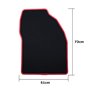 ALFOMBRA A MEDIDA TOYOTA PRIUS (2009-2016) 5PZ RIBETE ROJO