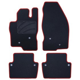 ALFOMBRA A MEDIDA VOLVO S80 (1998-2006) 5PZ RIBETE ROJO