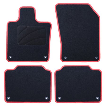 ALFOMBRA A MEDIDA VOLVO S90 (2017-PRESENTE) 5PZ RIBETE ROJO