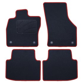 ALFOMBRA A MEDIDA VOLKSWAGEN ARTEON (2018-PRESENTE) 5PZ RIBETE ROJO