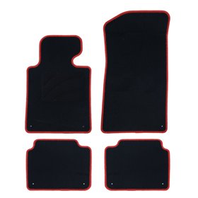 ALFOMBRA A MEDIDA VOLKSWAGEN BORA (1998-2005) 5PZ RIBETE ROJO