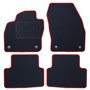 ALFOMBRA A MEDIDA VOLKSWAGEN T-CROSS (2019-PRESENTE) 5PZ RIBETE ROJO