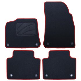 ALFOMBRA A MEDIDA VOLKSWAGEN TOUAREG (2018-PRESENTE) 5PZ RIBETE ROJO