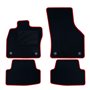 ALFOMBRA A MEDIDA VOLKSWAGEN GOLF VIII (2020 - ) 5PZ RIBETE ROJO