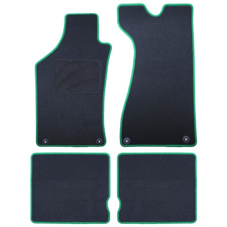 ALFOMBRA A MEDIDA AUDI 80 SEDAN (1986-1996) 5PZ RIBETE VERDE