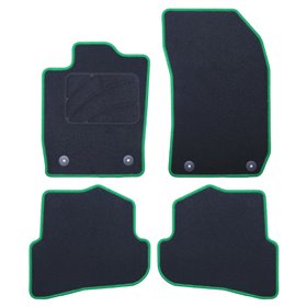 ALFOMBRA A MEDIDA AUDI A1 (2010-2018) 5PZ RIBETE VERDE
