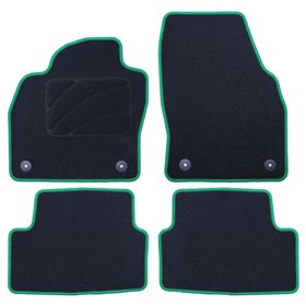 ALFOMBRA A MEDIDA AUDI A1 (2018-PRESENTE) 5PZ RIBETE VERDE