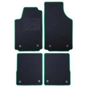 ALFOMBRA A MEDIDA AUDI A2 (1999-2005) 5PZ RIBETE VERDE