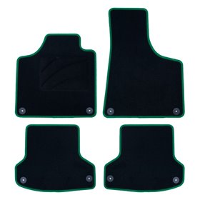 ALFOMBRA A MEDIDA AUDI A3 8P (2003-2012) 5PZ RIBETE VERDE