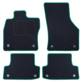 ALFOMBRA A MEDIDA AUDI A3 8V - 3 PUERTAS (2013-PRESENTE) 5PZ RIBETE VERDE
