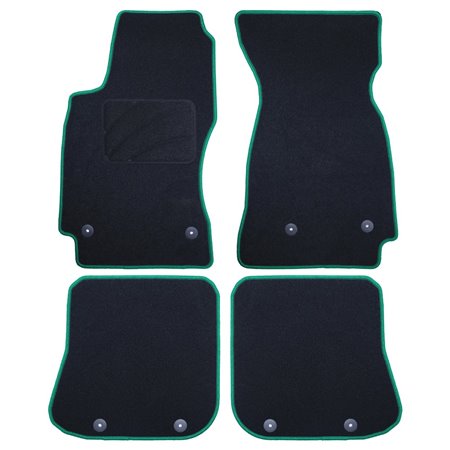 ALFOMBRA A MEDIDA AUDI A4 B5 (1995-2001) 5PZ RIBETE VERDE