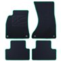 ALFOMBRA A MEDIDA AUDI A4 B8 (2008-2015) 5PZ RIBETE VERDE