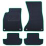 ALFOMBRA A MEDIDA AUDI A5 -COUPE (2007-2016) 5PZ RIBETE VERDE
