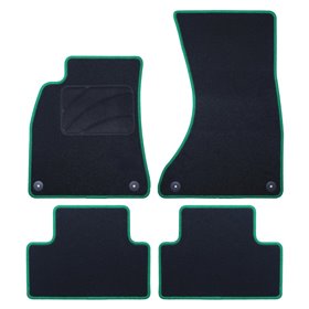 ALFOMBRA A MEDIDA AUDI A5 - SPORTBACK (2009-2017) 5PZ RIBETE VERDE