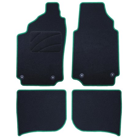 ALFOMBRA A MEDIDA AUDI A6 C4 (1994-1997) 5PZ RIBETE VERDE