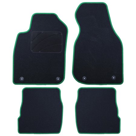 ALFOMBRA A MEDIDA AUDI A6 C5 (1997-2002) 5PZ RIBETE VERDE
