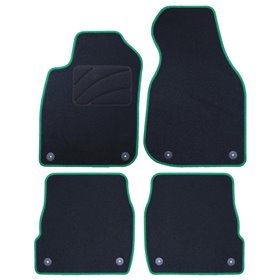 ALFOMBRA A MEDIDA AUDI A6 C5 FACELIFT(2002-2004) 5PZ RIBETE VERDE