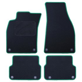 ALFOMBRA A MEDIDA AUDI A6 C6 (2008-2011) 5PZ RIBETE VERDE