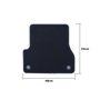 ALFOMBRA A MEDIDA AUDI A6 C7 2011-2018) 5PZ RIBETE VERDE