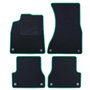 ALFOMBRA A MEDIDA AUDI A7 C7 (2010-2018) 5PZ RIBETE VERDE