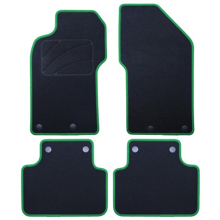 ALFOMBRA A MEDIDA ALFA ROMEO 147 (2000-2010) 5PZ RIBETE VERDE