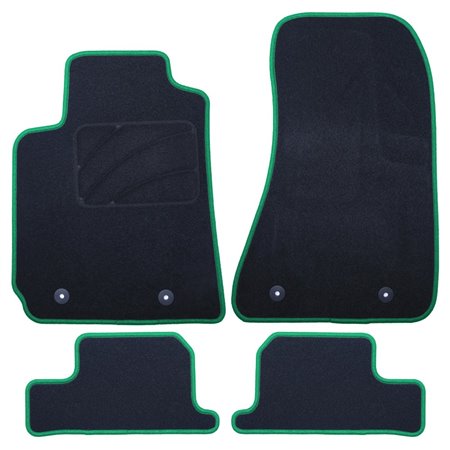 ALFOMBRA A MEDIDA ALFA ROMEO BRERA (2005-2010) 5PZ RIBETE VERDE