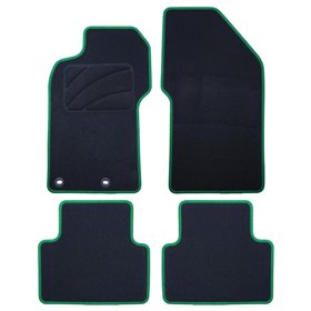 ALFOMBRA A MEDIDA ALFA ROMEO GT (2003-2010) 5PZ RIBETE VERDE