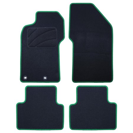 ALFOMBRA A MEDIDA ALFA ROMEO GT (2003-2010) 5PZ RIBETE VERDE