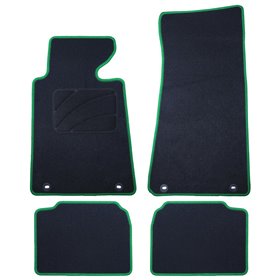 ALFOMBRA A MEDIDA BMW E34 SERIE 5 (1988-1996) 5PZ RIBETE VERDE