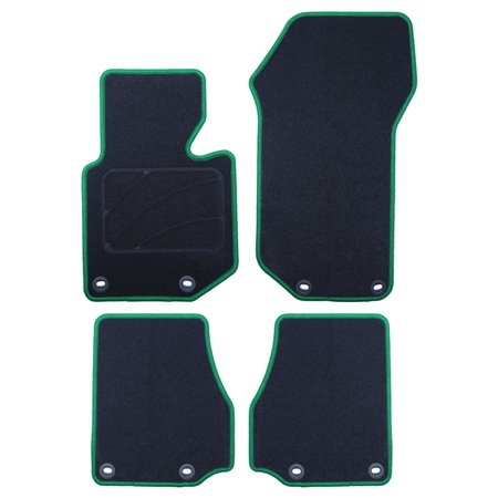 ALFOMBRA A MEDIDA BMW E36 SERIE 3 CABRIO (1993-1999) 5PZ RIBETE VERDE