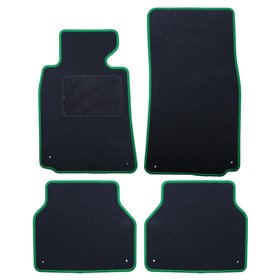 ALFOMBRA A MEDIDA BMW E39 SERIE 5 SEDAN Y TOURING (1997-2003) 5PZ RIBETE VERDE