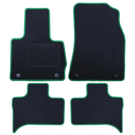 ALFOMBRA A MEDIDA BMW E53 X5 (1999-2007) 5PZ RIBETE VERDE