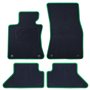 ALFOMBRA A MEDIDA BMW E63 SERIE 6 COUPE (2003-2011) 5PZ RIBETE VERDE
