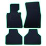 ALFOMBRA A MEDIDA BMW E65 SERIE 7 CORTO (2001-2008) 5PZ RIBETE VERDE