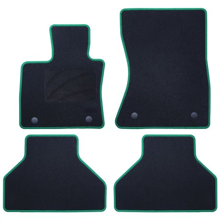 ALFOMBRA A MEDIDA BMW E70 X5 (2007-2013) 5PZ RIBETE VERDE