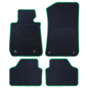 ALFOMBRA A MEDIDA BMW E84 X1 (2009-2015) 5PZ RIBETE VERDE