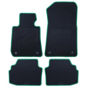 ALFOMBRA A MEDIDA BMW E92 SERIE 3 COUPE (2006-2013) 5PZ RIBETE VERDE