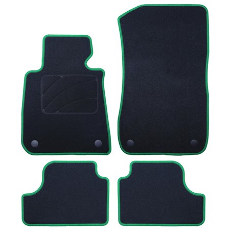 ALFOMBRA A MEDIDA BMW E93 SERIE 3 CABRIO (2007-2013) 5PZ RIBETE VERDE