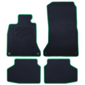 ALFOMBRA A MEDIDA BMW F01 SERIE 7 CORTO (2008-2015) 5PZ RIBETE VERDE