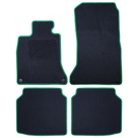 ALFOMBRA A MEDIDA BMW F02 SERIE 7 LARGO (2008-2015) 5PZ RIBETE VERDE