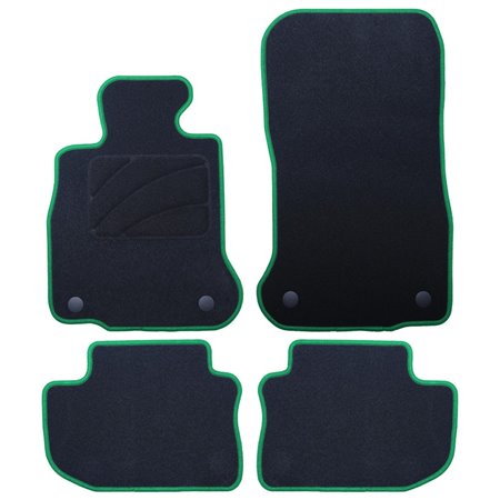 ALFOMBRA A MEDIDA BMW F06 SERIE 6 GRAND COUPE (2012-2019) 5PZ RIBETE VERDE